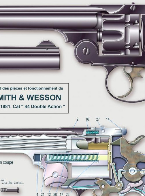 24   SMITH WESSON Mod 1881 Cal 44 Double Action   3