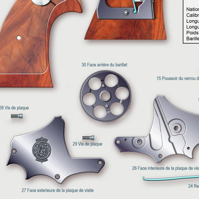 Smith Wesson Mod Cal Mag Artarmes Posters Techniques D Armes