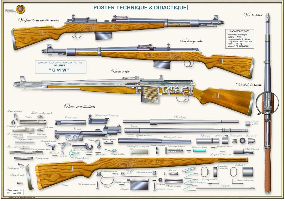 WALTHER G 41 W - artarmes.com | Posters techniques d'armes